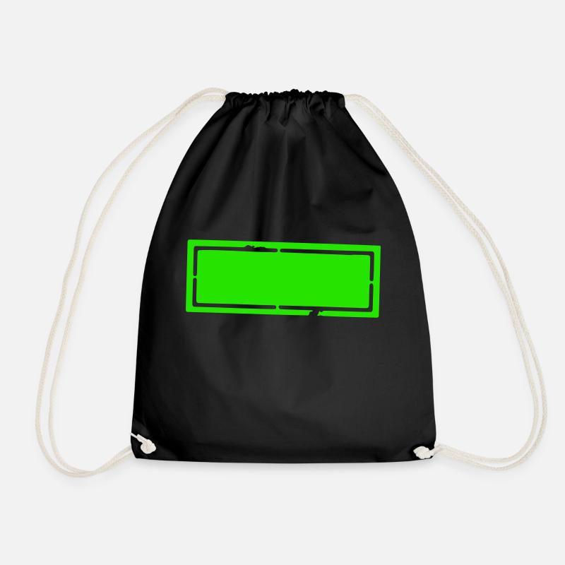 Nameplate - Drawstring Bag - black
