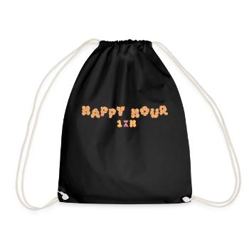 Happy hour - Drawstring Bag - black - Front
