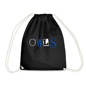 Ransom Note Owls - Drawstring Bag - black - Front
