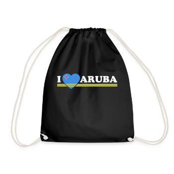 I love Aruba - Dutch Caribbean - Oranjestad - Turnbeutel - Schwarz - Vorne