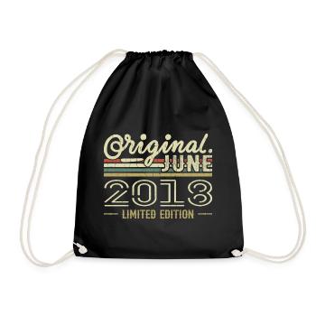 Juin 2018 Anniversaire Juin 2018 - Né en Juin 2018 - Sac de sport léger - noir - Devant