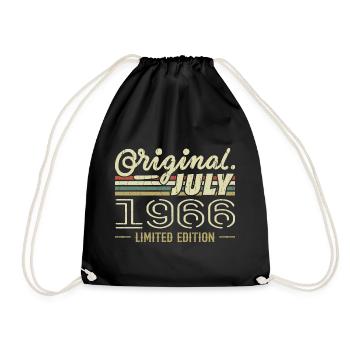 Juillet 1966 Original Cadeau Anniversaire 1966 - Sac de sport léger - noir - Devant