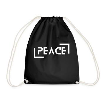 Peace - Turnbeutel - Schwarz - Vorne