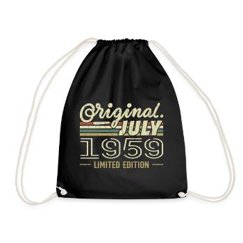 Juillet 1959 Original Cadeau Anniversaire 1959 - Sac de sport léger - noir - Devant