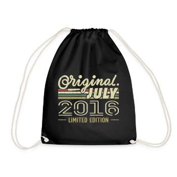 July 2016 Original Birthday Gift 2016 - Drawstring Bag - black - Front