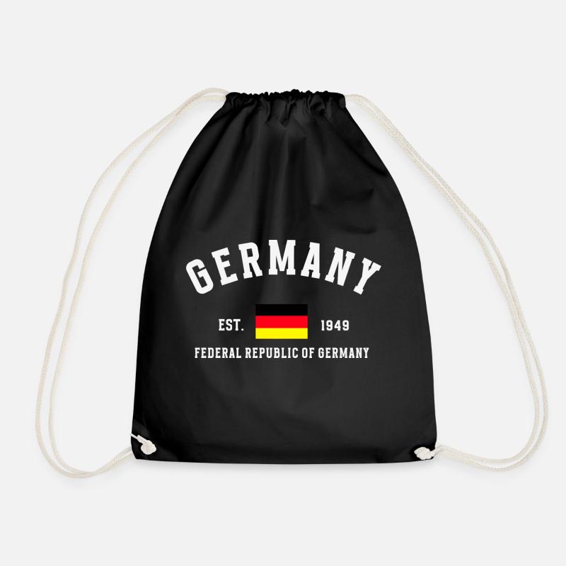 Germany Since 1949 Vintage - Drawstring Bag - black