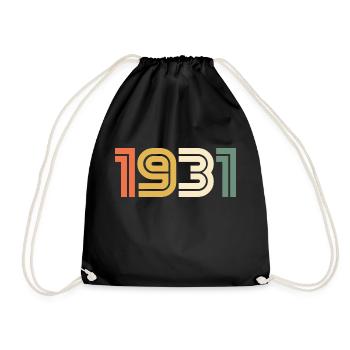 Année de naissance sport 1931 - Sac de sport léger - noir - Devant