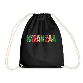 Kwanzaa Blessings - African Cultural Pride - Drawstring Bag - black - Front
