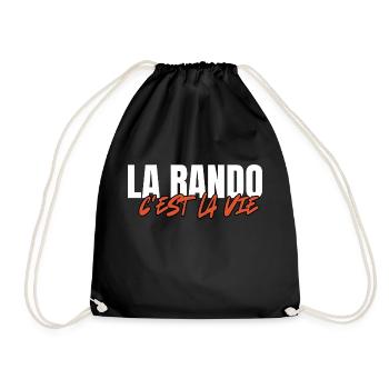 Hiking is life. Humour, passion, hiking - Drawstring Bag - black - Front