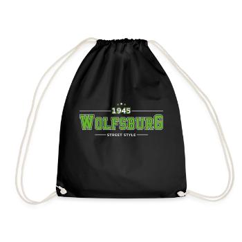 Wolfsburg - Turnbeutel - Schwarz - Vorne