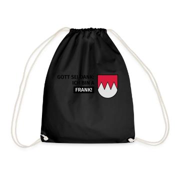 Gott sei Dank ich bin a Frank - Turnbeutel - Schwarz - Vorne