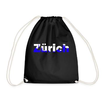 zürich - Drawstring Bag - black - Front