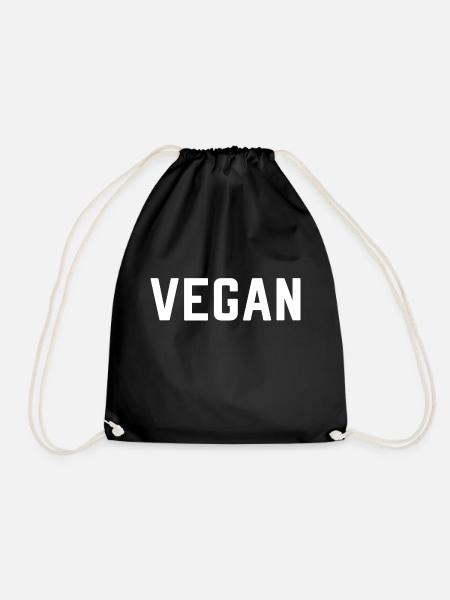 vegan - Turnbeutel - Schwarz