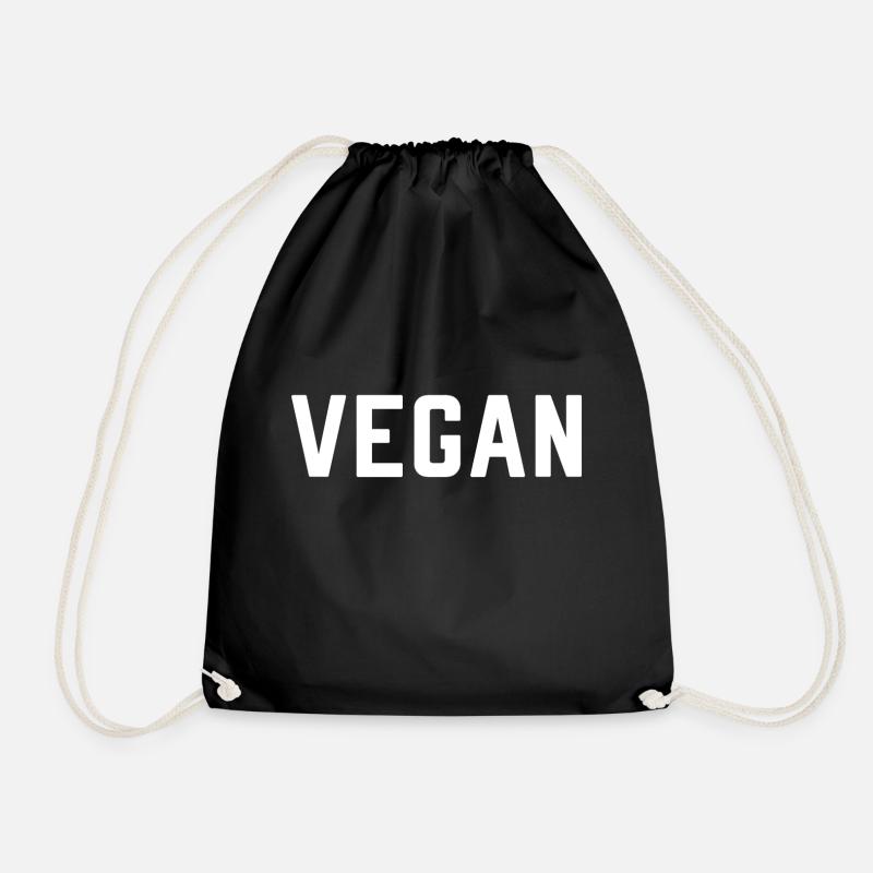 vegan - Turnbeutel - Schwarz