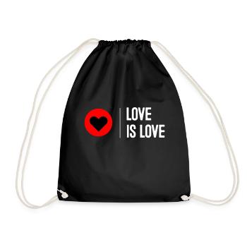 Love is Love - Turnbeutel - Schwarz - Vorne