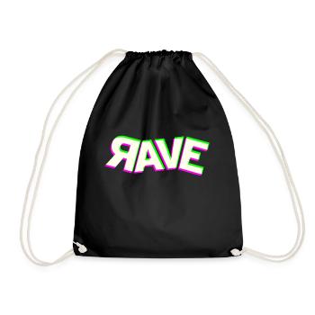 rave dj raver techno dubstep acide house party edm - Sac de sport léger - noir - Devant