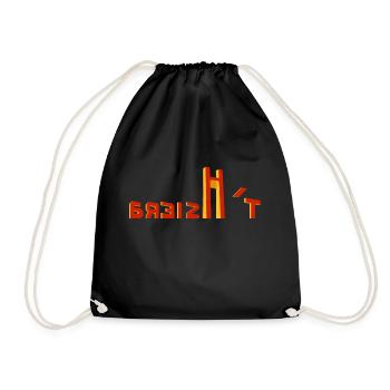 Clear Breizh'T text - Drawstring Bag - black - Front