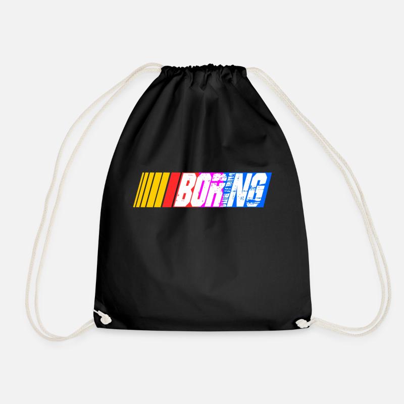 boring nascar race - Turnbeutel - Schwarz