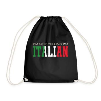 Je ne suis pas encore de vendre, je suis italien | Funny Italie - Sac de sport léger - noir - Devant