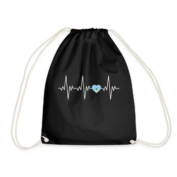 St Lucia Heartbeat ECG Cadeau - Sac de sport léger - noir - Devant