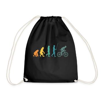 Fahrrad Evolution - Turnbeutel - Schwarz - Vorne