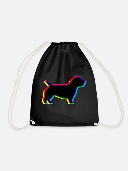 CMYK Irish Glen of Imaal Terrier - Drawstring Bag - black