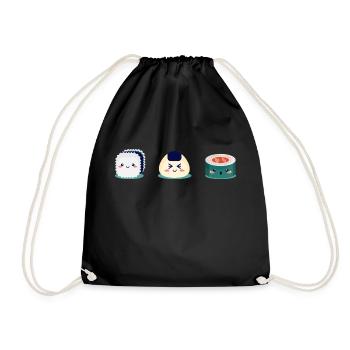 Sushi Japan Kawaii Food Maki Lover Cadeau - Sac de sport léger - noir - Devant