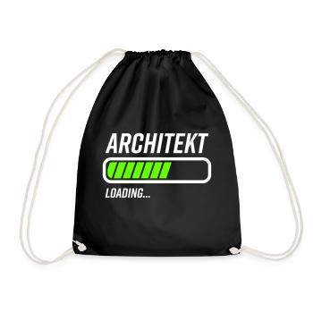 Architekt Loading Ladebalken - Turnbeutel - Schwarz - Vorne