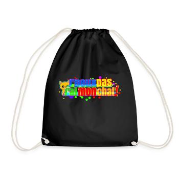 J'peux pas j'ai mon chat - Sac de sport léger - noir - Devant