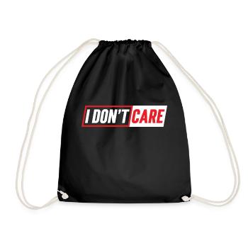 I don't care - Sac de sport léger - noir - Devant