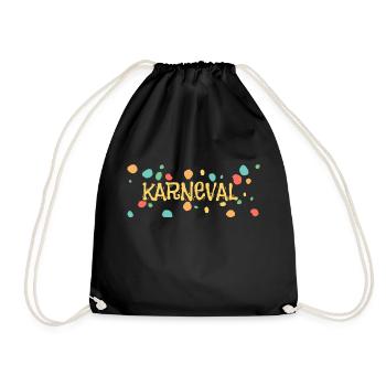 Kleckse Karneval Fasching Fasnacht - Turnbeutel - Schwarz - Vorne