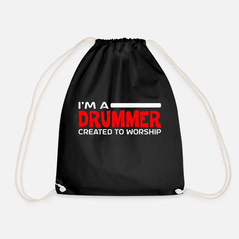 I'm A Drummer Created To Worship 4 - Turnbeutel - Schwarz