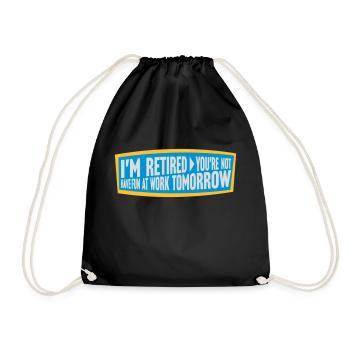 have fun at work - Drawstring Bag - black - Front