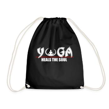 Yoga heilt die Seele - Turnbeutel - Schwarz - Vorne