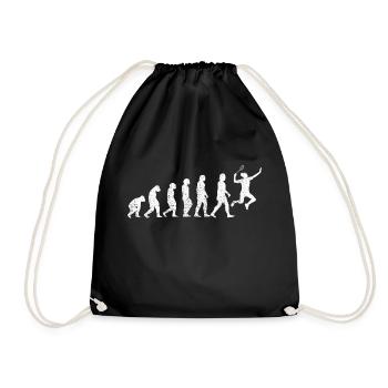 Badminton badminton fan badminton team - Drawstring Bag - black - Front