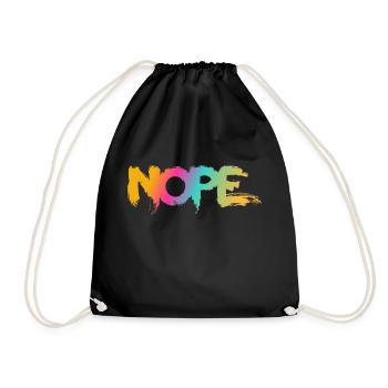 NOPE - sei kein ja-Sager! - Turnbeutel - Schwarz - Vorne