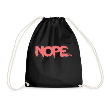 NOPE - ne soyez pas un béni-oui-oui! - Sac de sport léger - noir - Devant