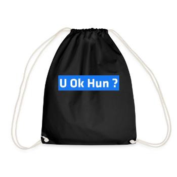 U Ok Hun ? - Drawstring Bag - black - Front