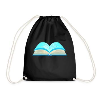 Buch Lesen Geschenk Leser Buchliebhaber Bücher - Turnbeutel - Schwarz - Vorne