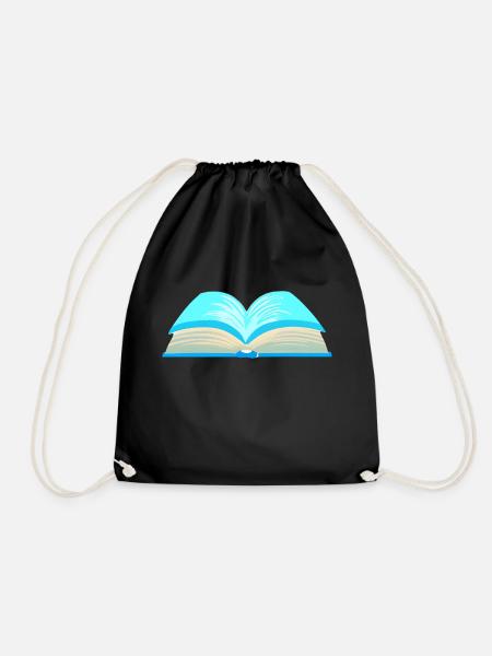 Buch Lesen Geschenk Leser Buchliebhaber Bücher - Turnbeutel - Schwarz