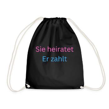 Hochzeiten - Turnbeutel - Schwarz - Vorne
