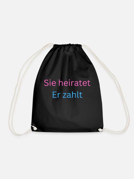 Hochzeiten - Turnbeutel - Schwarz