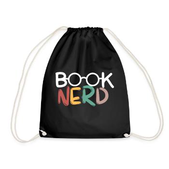Book nerd - Drawstring Bag - black - Front