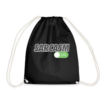 SARCASM ON - Turnbeutel - Schwarz - Vorne