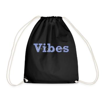 only good vibes hellgrau - Turnbeutel - Schwarz - Vorne