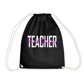 Funny Teacher Gifts For Teachers - Drawstring Bag - black - Front