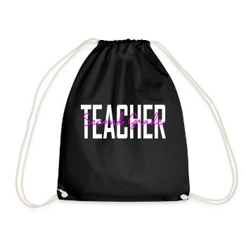 Lehrergeschenke für Lehrer der siebten Klasse für Lehrer - Turnbeutel - Schwarz - Vorne