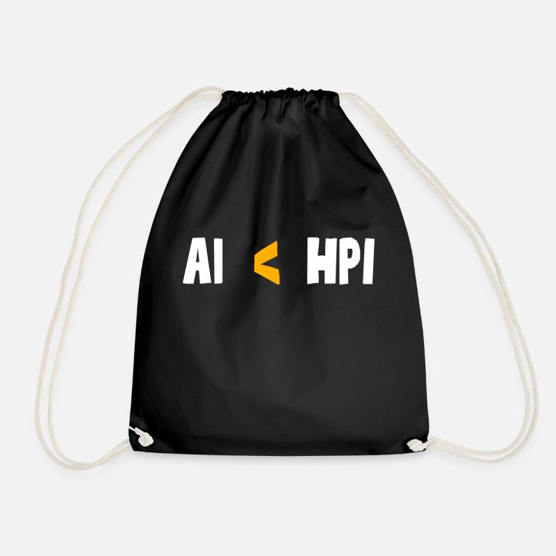 Künstliche Intelligenz ist weniger als mein HPI - Turnbeutel - Schwarz