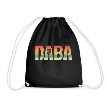 Sunset bbq baba word to customize in vintage style - Drawstring Bag - black - Front