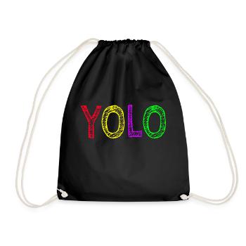 Yolo - You only live once - Turnbeutel - Schwarz - Vorne